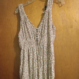 American Eagle Outfitters Floral Jumpsuit - Cream and Pink
